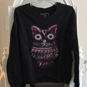 Sequined owl sweatshirt